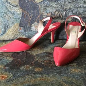 Pink Pantent Leather Slingbacks